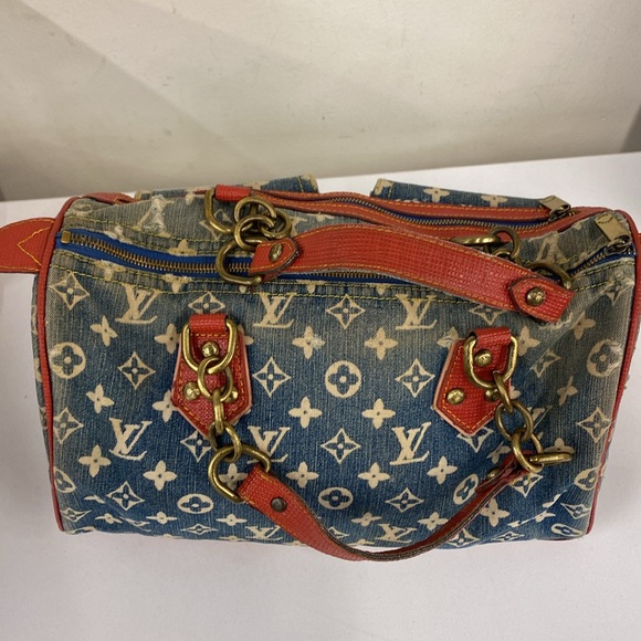 Louis Vuitton vintage denim bag with chain handles - Picture 4 of 14
